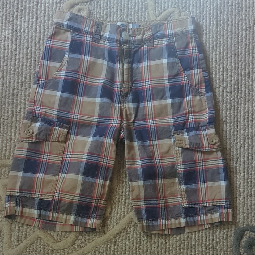 Sale! Bundle 4 items for $5 Old Navy Kids Plaid Cargo Shorts - Blue, Red, Tan